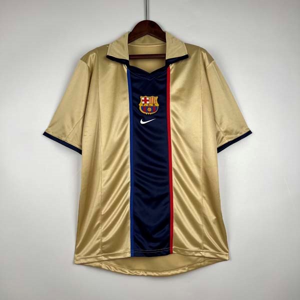 Tailandia Camiseta Barcelona Retro 2002 Oro